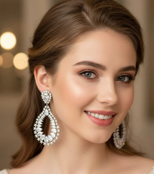 Luxe Teardrop Zircon Earrings