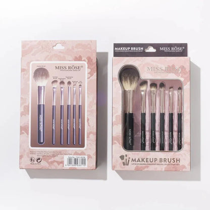 Miss Rose - Professional 6 Marble Makeup Brush Set