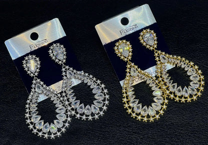 Luxe Teardrop Zircon Earrings