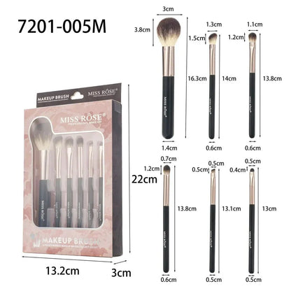 Miss Rose - Professional 6 Marble Makeup Brush Set
